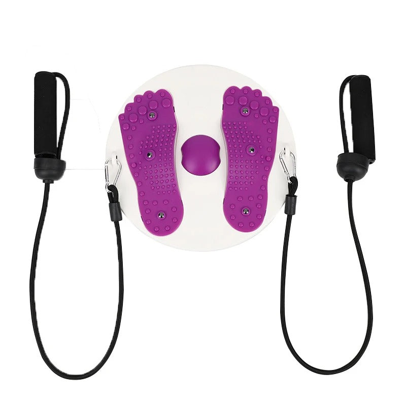 Yoga Twister Plate Twist Board with Resistance Rope Slimming Legs Fitness Equipmen Waist Wriggle Plate Balance Foot Massager