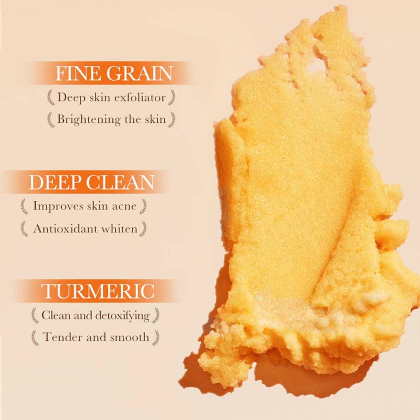 Turmeric Body Scrub, Vitamin C Glow Exfoliator, 280 g