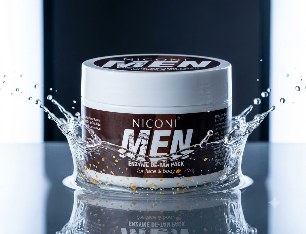 Niconi Men Sun Tan Removal Enzyme Pack | Deep Exfoliation Face & Body Treatment