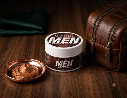 Niconi Men Sun Tan Removal Enzyme Pack | Deep Exfoliation Face & Body Treatment