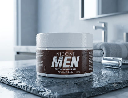 Niconi Men Sun Tan Removal Enzyme Pack | Deep Exfoliation Face & Body Treatment
