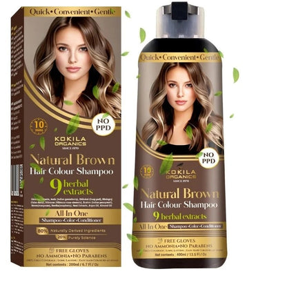 Kokila NO PPD Shampoo Hair Colour - Natural Black for Women and Men