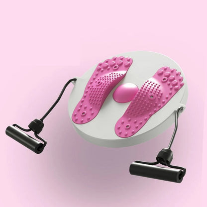Yoga Twister Plate Twist Board with Resistance Rope Slimming Legs Fitness Equipmen Waist Wriggle Plate Balance Foot Massager