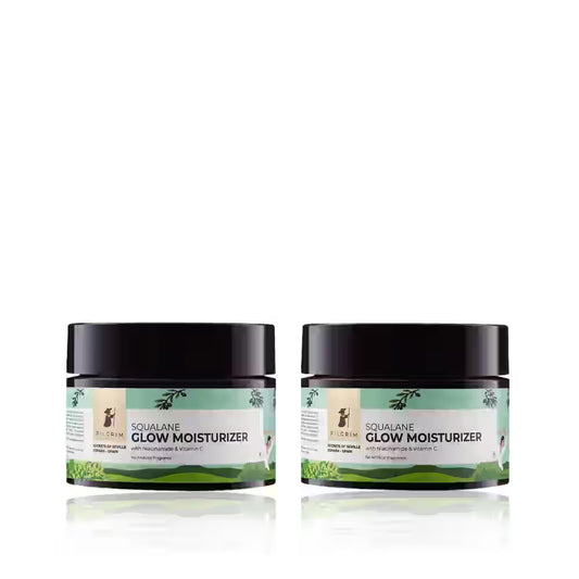 Pilgrim Squalane Glow Moisturizer With Niacinamide & Vitamin C - 50g Each