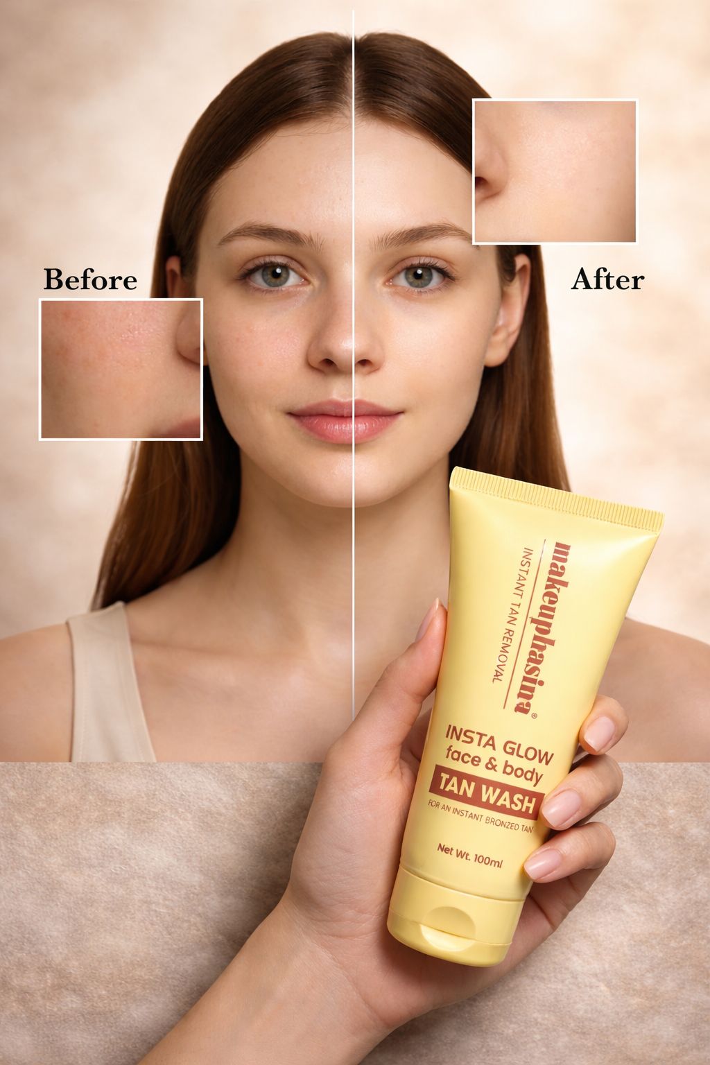 Makeuphasina Tan Wash
