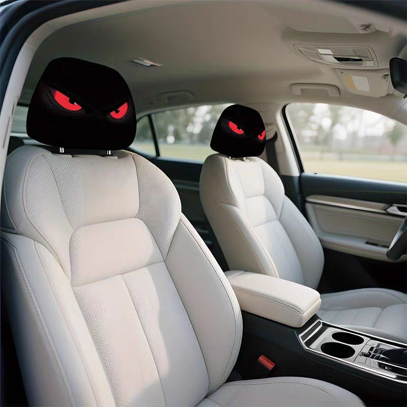 Ghost Car Headrest Cover