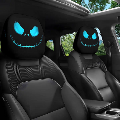 Ghost Car Headrest Cover
